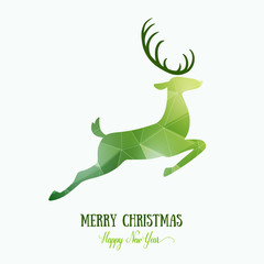 Obraz premium Merry Christmas card creative decoration with animal. Happy New 