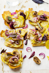 CHICKPEA FLOUR FLATBREAD With NEW POTATOES