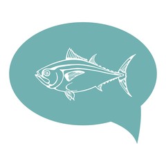 tuna fish of the sea. vector icon