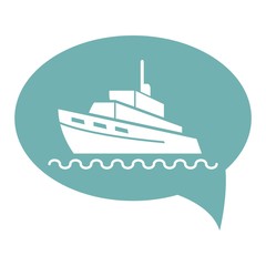 Obraz premium yacht icon vector
