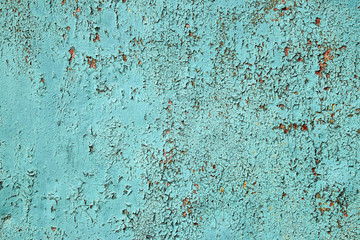 Old rusty blue metal background. The rust on metal background. G