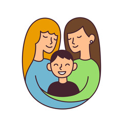 Same sex parents illustration