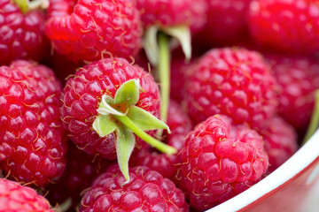 raspberry on wooden surface
