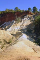 red landscape dug by six generations of miners ocher Colorado Pr