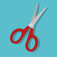 cartoon scissors school tool graphic isolated vector illustration eps 10