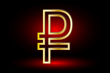Fototapeta premium ruble symbol,