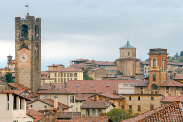 Fototapeta na wymiar Bergamo. View of the old town.
