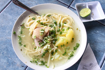Bowl of Chicken Noodle Soup
