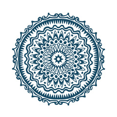 Ornamental round lace pattern. Vector illustration of ethnic style