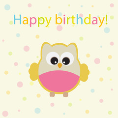 Vector greeting card on the theme of the birthday celebration.