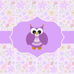 Vector greeting card on the theme of nature.