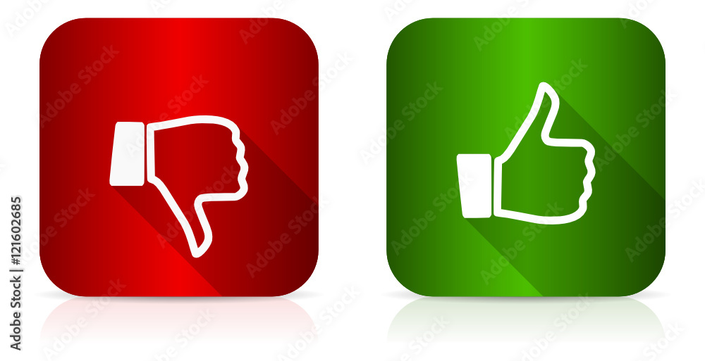 Poster modern design flat vector like dislike icon.