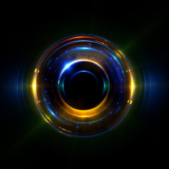 Abstract ring background with luminous swirling backdrop. Glowing spiral. The energy flow tunnel.
Shine round frame with light circles light effect. Glowing cover. Space for your message.