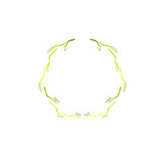 drawn vector. floral motifs painted in watercolor.