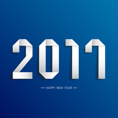 Fototapeta premium Happy new 2017 year. Greetings card. Colorful design. Vector ill