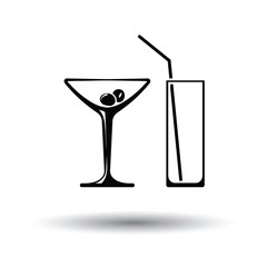 Coctail glasses icon