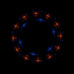 Abstract ring background with luminous swirling backdrop. Glowing spiral. The energy flow tunnel.
Shine round frame with light circles light effect. Glowing cover. Space for your message.
