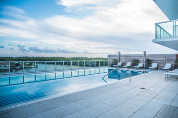 Fototapeta na wymiar Beautiful pool with a view