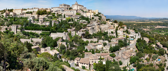 Fototapeta na wymiar Panorama de Gordes - Luberon - Provence