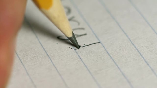 Pencil Tip Exploding While Breaking in Super Slow Motion 