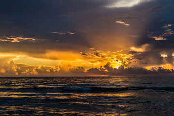 Golden sunrise/Beautiful sunrise over the sea 