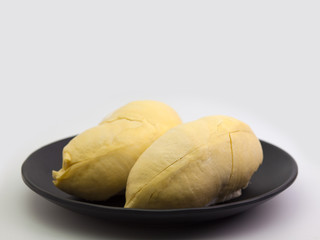 Durian , King of Fruits , Put on a white background.