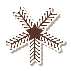 christmas snowflake isolated icon vector illustration design
