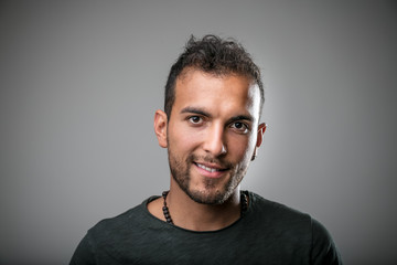 young latin-american man smiling