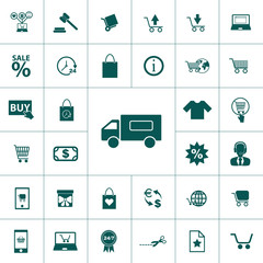 simple shopping icon set