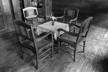 Dining table and chairs