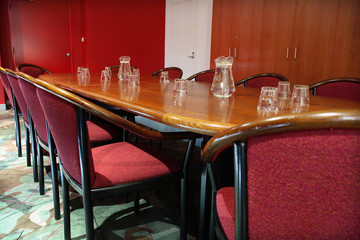 Boardroom table and chairs