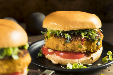 Homemade Pumpkin and Bean Burger