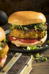 Homemade Pumpkin and Bean Burger