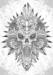 Obraz premium screaming skull face