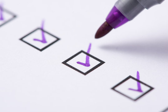 Checkbox with purple tick