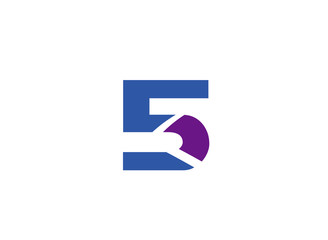 5 alphabet font number abstract, logo, symbol, icon, graphic, vector
