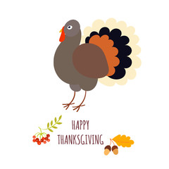 Happy Thanksgiving vector card template