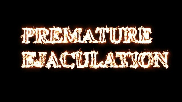  animation - word premature ejaculation in fire