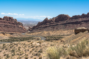 View of Spotted Wolf Canyon along interstate 70, Utah
