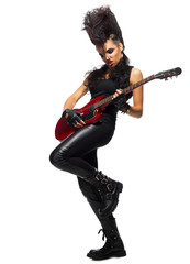 Young woman rock musician