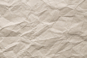 Abstract brown recycle crumpled paper for background ,crease of