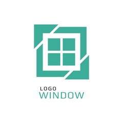 Vector of window icon. Business icon for the company. Logo for Building / Industry . Abstract symbol of window. Vector illustration.