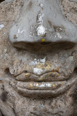 Face Detail Stone Buddha Sculpture