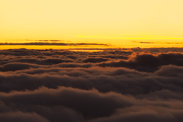 Sun and cloud at sunrise time at Doi Luang Chiang Dao, Chiang Mai