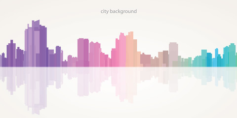 Obraz premium Colorful panorama city vector background