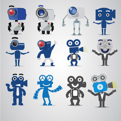 camera man character design - vector