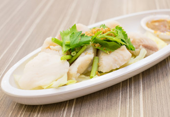 Fillet poached, asia style