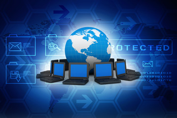 3d rendering Computer Network