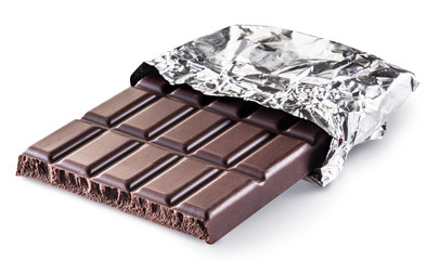 Pieces of chocolate bar. File contains clipping paths.