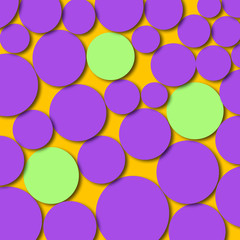 Abstract Artwork Circles Purple Green